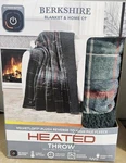 New Green Plaid Berkshire Velvetloft Plush Heated Throw Blanket 50X60 Ez Touch. Fixed Price $60.00.