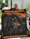 Reaper's Ride Harley Davidson Velveteen Biker Blanket Birthday Christmas Gift. Fixed Price $47.99.