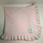 Little Giraffe Blanket Pink Feather Yarn Ruffle Chenille Lovey Throw 34"X36". Fixed Price $41.46.