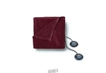 Sunbeam Queen Electric Heated Microplush Blanket In Garnet Red. Fixed Price $79.99.