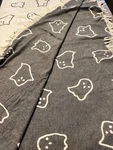 Ikea White Ghosts On Black Kustfyr Throw Blanket 205.995.83 51X67" Halloween. Fixed Price $22.00.