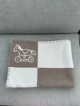Brand New Hermes Adada Avalon Baby Blanket In Noisette Color Horses. Fixed Price $940.00.