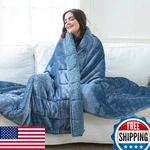 Aemicion Twin Weighted Blanket, Ultra-soft Fleece Sherpa, 7-LAYER Design. Fixed Price $78.14.