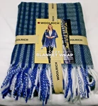 New Woolrich Cozy Blanket Wrap Blue Riley Colorblock Stripe. Fixed Price $12.95.