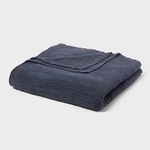 King Knit Blanket Navy - Threshold. Fixed Price $27.99.