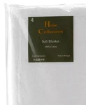 Sferra Plush White Twin Blanket Soft Brushed Cotton Home Collection 67X90" New. Fixed Price $118.90.
