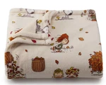Peanuts Fall Fleece Throw Blanket, Autumn Leaves & Characters, 60 X 72 Polyester. Fixed Price $32.00.