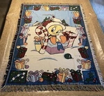 Vintage Warner Bros 1996 Looney Tunes Tapestry Throw Blanket Tweety Christmas. Fixed Price $74.99.