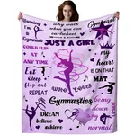 Mibddk Gymnastics Gifts Flannel Throw Blankets Decor For Room.... Fixed Price $45.27.
