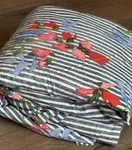 Ralph Lauren Maggie Floral Stripe Blue Indigo Coral Queen Duvet. Fixed Price $82.99.