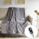 Beautyrest Brushed Long Fur Electric Throw Blanket Ogee 50 X 60 In, Grey. Fixed Price $61.96.