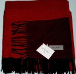 Sferra Renna Merlot 100% Cashmere Throw Blanket Fringed Double Faced 50X70" New. Fixed Price $498.90.