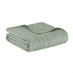 Madison Park Luxe Quilted Throw Blanket - Damask Stitching Design, Cotton Fil.... Fixed Price $63.30.