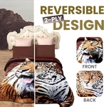 Yhsf Korean Faux Mink Blanket - 2 Ply Reversible Printed Tiger Leopard Design. Fixed Price $55.99.
