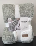 Bearpaw Ashford Cozy Melange Sherpa Throw Blanket 50" X 70" In Desert Sage Color. Fixed Price $37.68.