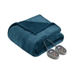 Beautyrest Heated Microlight To Berber Blanket, Saphire Teal, Queen. Fixed Price $145.28.