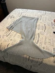 Mermaid Tail Blanket Soft Knitted Crochet Sleeping Bag Throw For Adults Blue. Fixed Price $15.00.