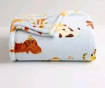 The Big One Plush Throw Blanket 5X6 Oversized Playful Cats Mushroom Print Blue. Fixed Price $23.97.