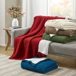 Madison Park Waffle Solid Knit Chenille Throw Blanket For Home Decor 50"W X 60"L. Fixed Price $216.96.