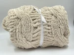 Pottery Barn Plush Colossal Handknit Throw Blanket 44" X 56" Bisque. Fixed Price $135.00.