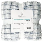 New Royal Luxe Blanket 50 X60 Blue Super Soft Plush Sherpa Throw Micro-mink. Fixed Price $37.95.