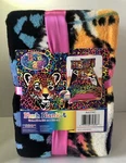 Lisa Frank Plush Throw Blanket Hunter Leopard Rainbow 62X90 (no Shrink Wrap). Fixed Price $199.95.
