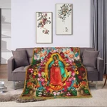 Our Lady Guadalupe Fleece Throw Blanket, Ultra-soft Cozy Micro Fle.... Fixed Price $35.05.