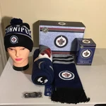 Nhl Licensed Winnipeg Jets Hockey Team Gift Set Hat Scarf Blanket. Fixed Price $43.35.