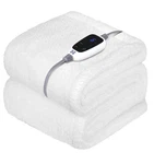 Sealy Warming Throw Flannel Sherpa Gray Electric Blanket Standard Size 50X60. Fixed Price $9.99.