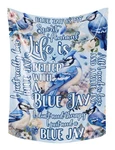 50X65 Inch Blue Jay Bird Flannel Throw Blanket Christmas Birthday Gift. Fixed Price $48.70.