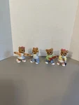 Homco #1421 Bear Figurines "1950 Sock Hop" - Home Interiors (set Of 4). Fixed Price $11.99.