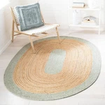 Safavieh Braided Collection 5' X 7' Oval Sage / Gold BRD910L Handmade Country.... Fixed Price $123.45.