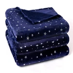 Bed Blanket, Ultra Soft Lightweight Microplush Fleece Star Foil Print Throw B.... Fixed Price $58.32.
