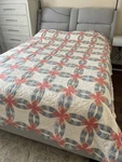 Vintage Handmade Amish Patchwork Double Wedding Quilt Circles 80/95 Queen. Fixed Price $152.99.
