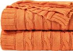 100% Pure Cotton Cable Throw Blanket, Super Soft Warm 51X67 Knitted Thro.... Fixed Price $42.99.