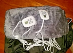 Sunvivi Heated Blanket King-dual Control, Grey Flannel 100"X90". Fixed Price $149.99.