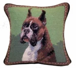 Boxer Dog Needlepoint Pillow 10X10 Nwt Only Left!. Fixed Price $70.00.