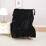 Mainstays Black Stripe Faux Fur Throw, 50" 60", Adult/teen. Fixed Price $20.24.