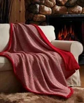Fireside Heathered Knit And Fleece Reverse Throw 50" X 60" - New. Fixed Price $21.56.