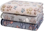1 Pack 3 Dog Blankets, Soft Fluffy Fleece Pet Warm Sleep Mat Paw Print. Fixed Price $9.63.