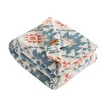 Wrangler Dakota Plush-fleece Blue & Orange Blanket-full/queen. Fixed Price $44.99.