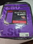Lsu Tigers Large 54" X 84" Blanket By Logo Brands Purple Fits Standard Twin Bed. Fixed Price $40.00.