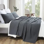 Farmhouse King Blanket Grey Custom Textured Cotton Bedroom Decor Vhc Brands. Fixed Price $66.38.