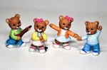 Vintage Homco Home Interiors Sock Hop Singing/dancing Ceramic Bear Set #1421. Fixed Price $18.42.