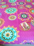 Quilted Throw Adrianne By Lush Designs 50"X 60" Fuchsia & Orange Nwt. Fixed Price $22.50.