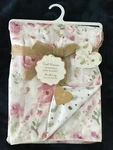 Sweet Romance Megan Floral Shabby Flowers Reversible Mink Baby Blanket 30X40. Fixed Price $19.99.