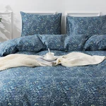 Floral King Duvet Cover Set 100% Cotton With Zipper & Corner Ties, 3-PCS. Fixed Price $93.99.
