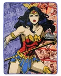 Dc Comics Wonder Woman Action Pages 46"X60" Fleece Throw Blanket. Fixed Price $34.99.