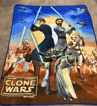 Star Wars The Clone Fleece Throw Blanket 61" X 51" 2008 Lucasfilm. Fixed Price $13.00.