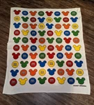 Disney Springs Mickey Mouse X M&ms Icons Rainbow Fleece Throw Blanket. Fixed Price $39.99.